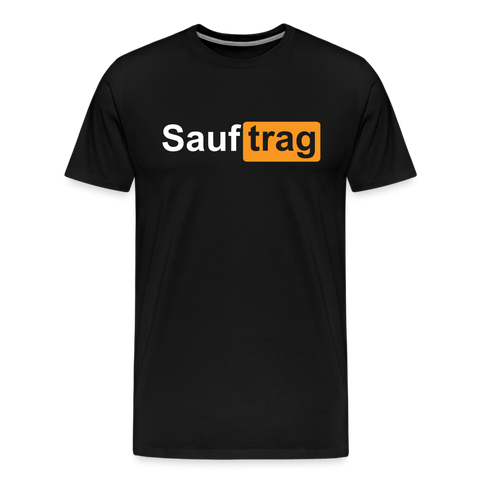 "Sauftrag" - T-Shirt - Schwarz