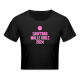 Sauftrag Malle Girls Cropped T-Shirt - Schwarz