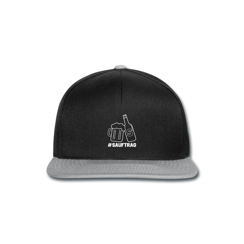 #SAUFTRAG Snapback Cap - Schwarz/Grau