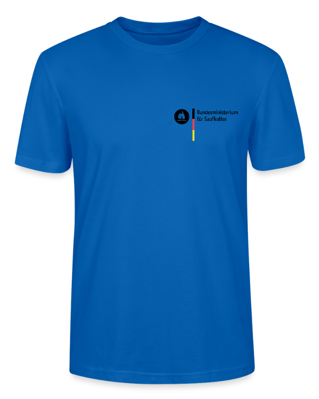 Malle T-Shirt „Bundesminister für Saufkultur“ - Pfauenblau