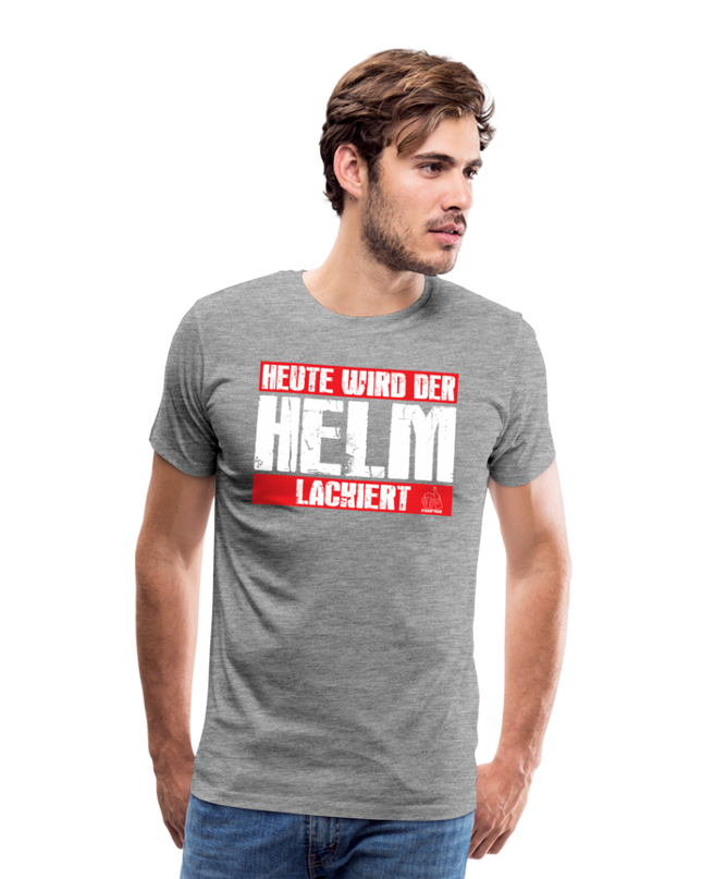 Helm lackiert T-Shirt - Grau meliert