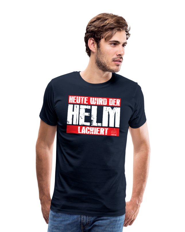 Helm lackiert T-Shirt - Navy