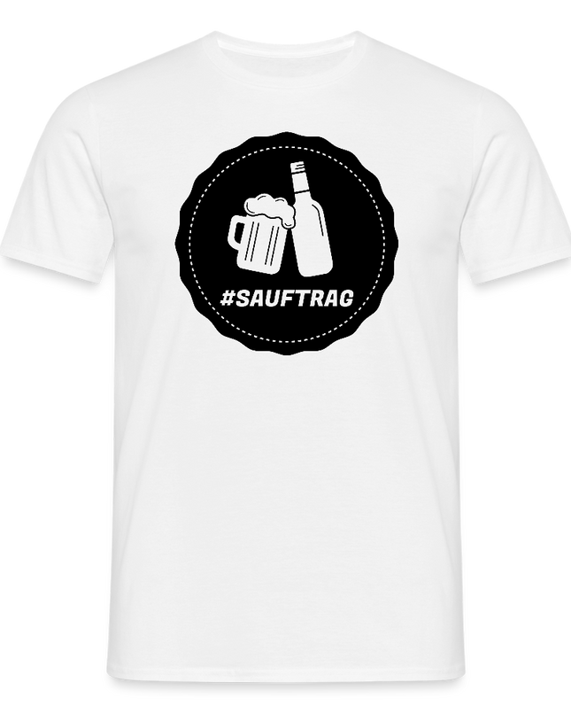 Sauftrag Klassik T-Shirt - Weiß