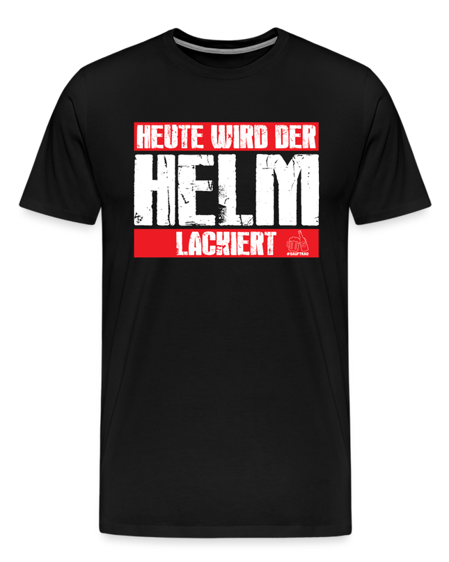 Helm lackiert T-Shirt - Schwarz