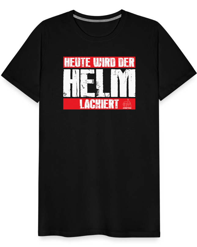 Helm lackiert T-Shirt - Schwarz