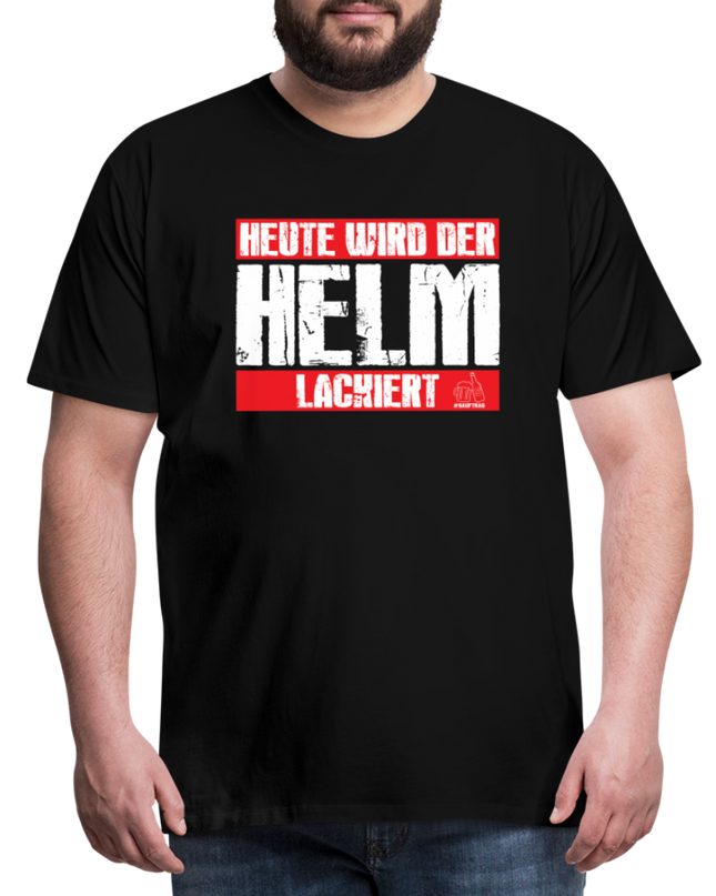 Helm lackiert T-Shirt - Schwarz