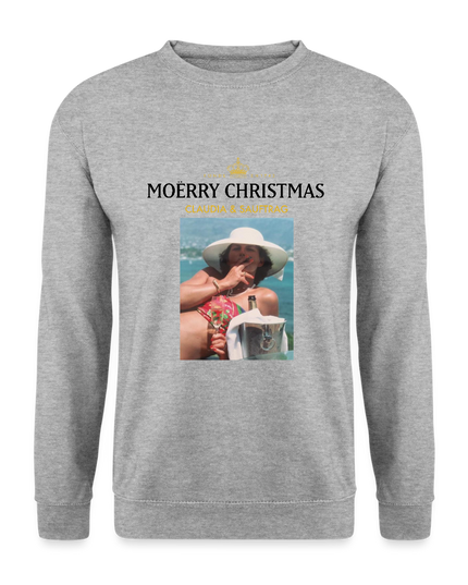 "MOËRRY CHRISTMAS" - Pulli Unisex - Weißgrau meliert