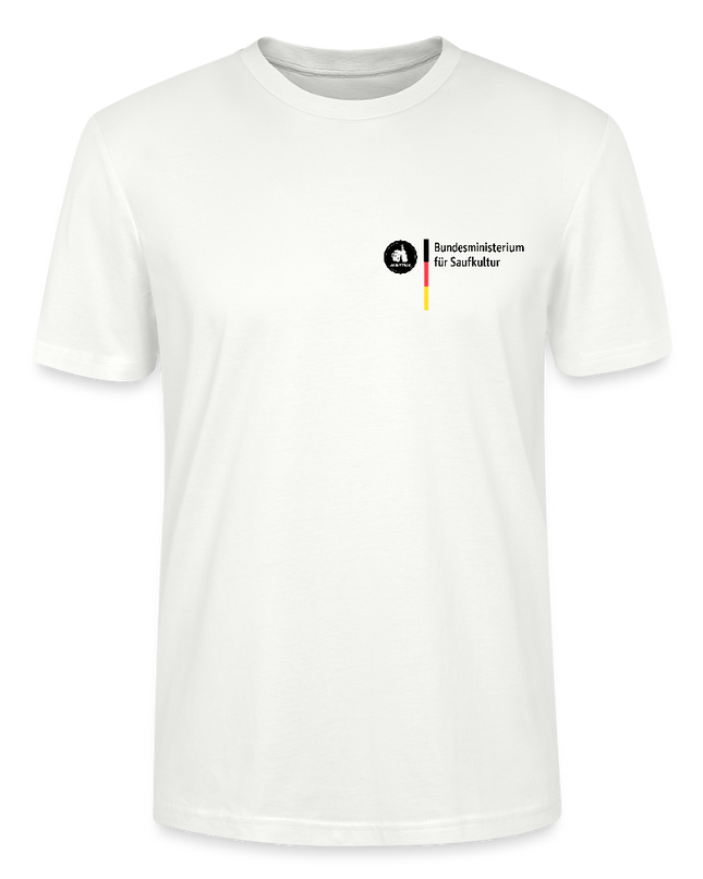 Malle T-Shirt „Bundesminister für Saufkultur“ - Weiß