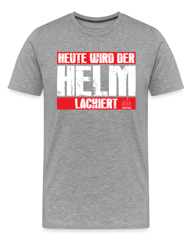 Helm lackiert T-Shirt - Grau meliert