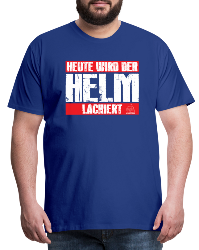Helm lackiert T-Shirt - Königsblau