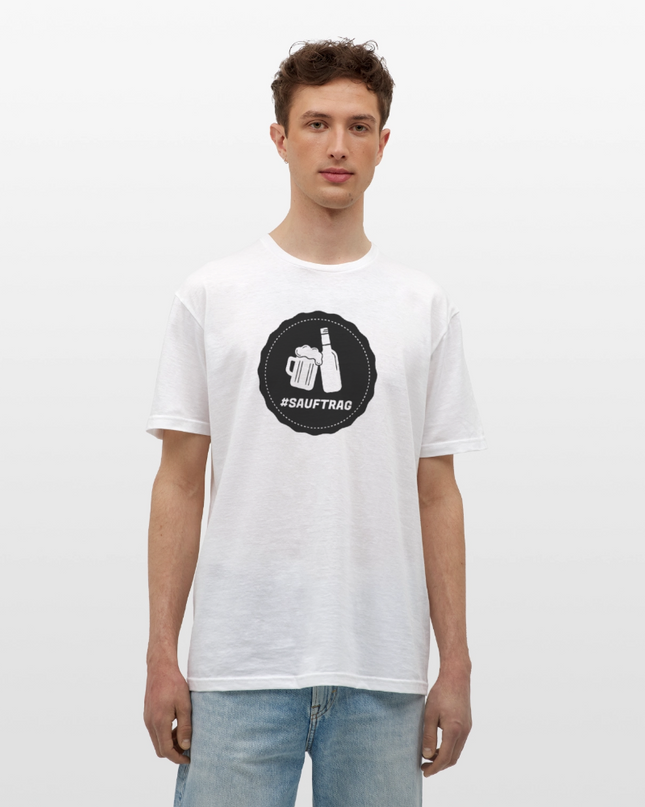 Sauftrag Klassik T-Shirt - Weiß