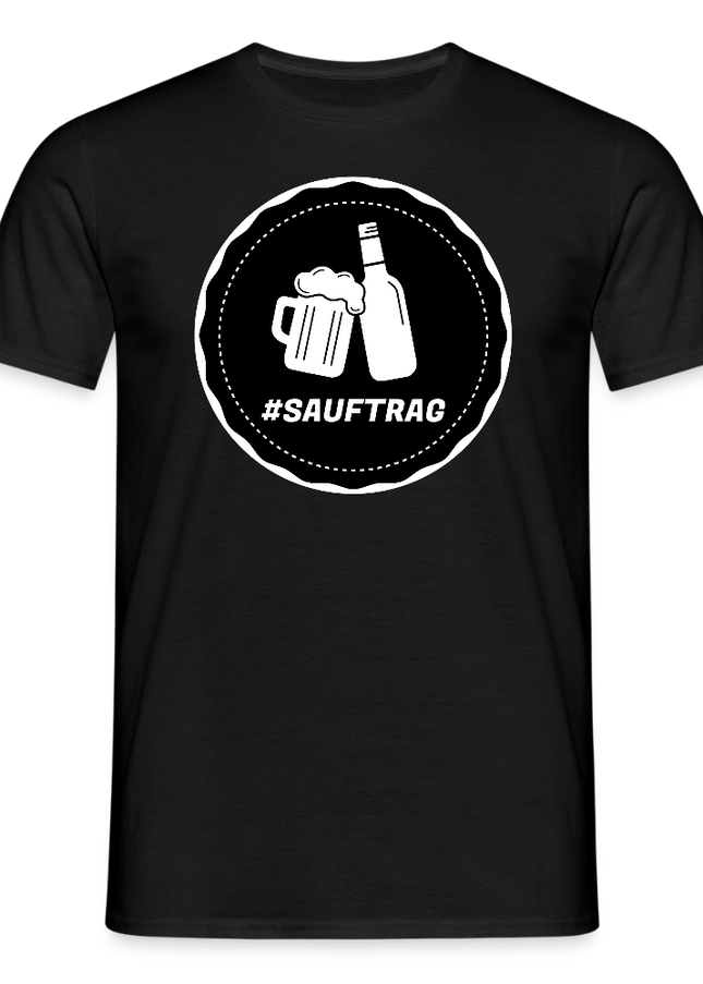 Sauftrag Klassik T-Shirt - Schwarz