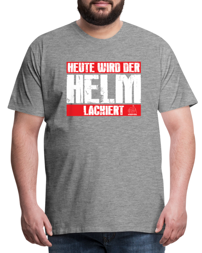 Helm lackiert T-Shirt - Grau meliert