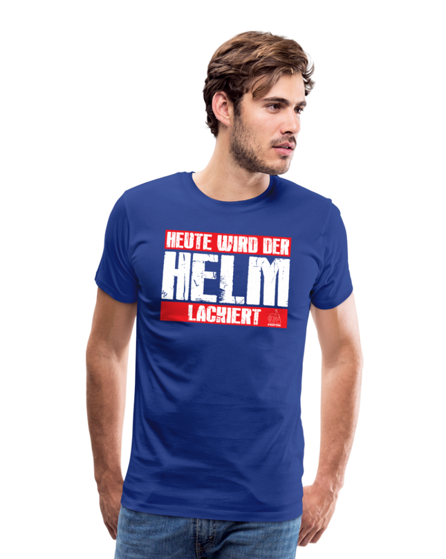 Helm lackiert T-Shirt - Königsblau