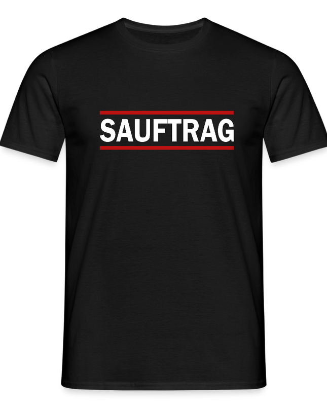 "Sauftrag"  Shirt - Schwarz