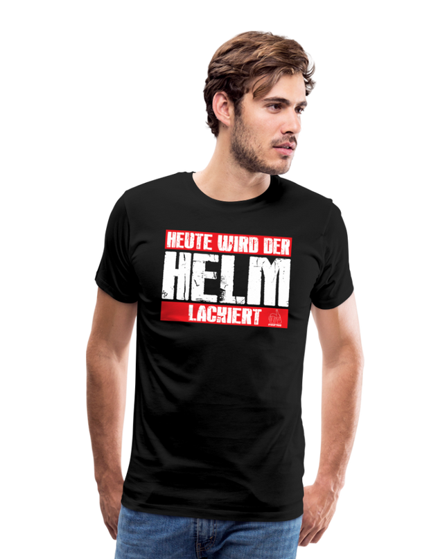 Helm lackiert T-Shirt - Schwarz
