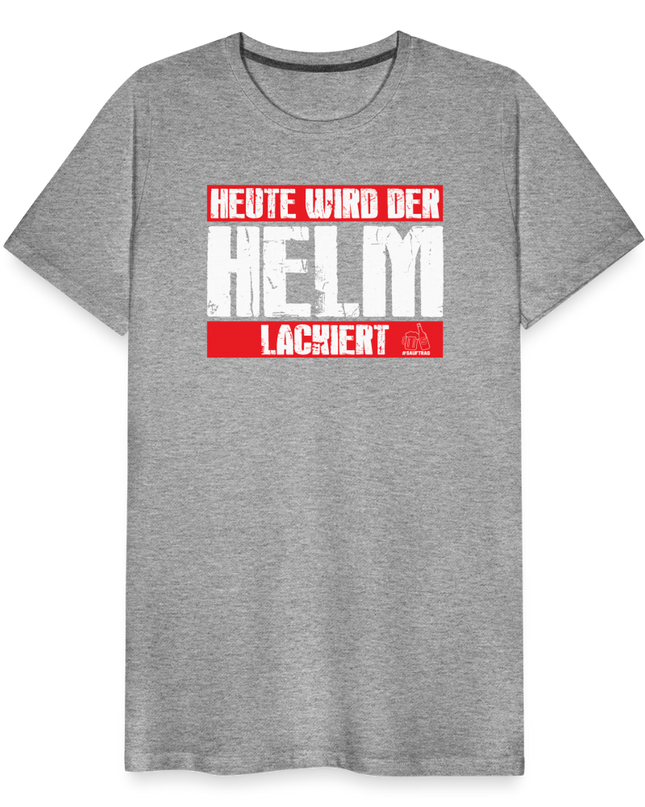 Helm lackiert T-Shirt - Grau meliert