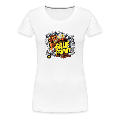 Saufprimat - Frauen Premium T-Shirt - weiß