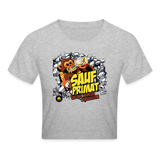 Saufprimat - Crop T-Shirt - Grau meliert