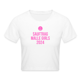 Sauftrag Malle Girls Cropped T-Shirt - weiß