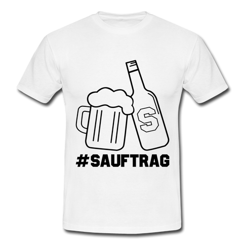 #Sauftrag T-Shirt - white