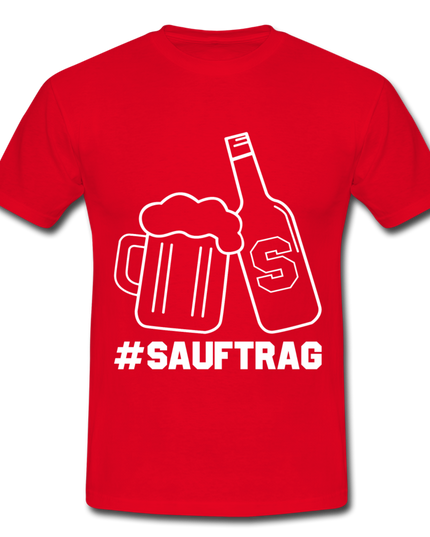 #Sauftrag T-Shirt - red