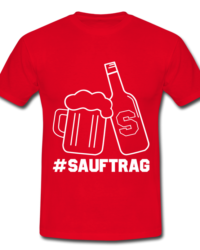 #Sauftrag T-Shirt - red