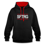 SFTRG Contrast Colour Unisex Hoodie - Schwarz/Rot