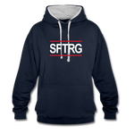 SFTRG Contrast Colour Unisex Hoodie - Navy/Grau meliert