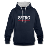 SFTRG Contrast Colour Unisex Hoodie - Navy/Grau meliert