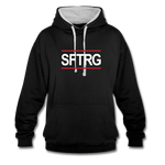 SFTRG Contrast Colour Unisex Hoodie - Schwarz/Grau meliert