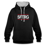 SFTRG Contrast Colour Unisex Hoodie - Schwarz/Grau meliert