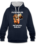 Navy/Grau meliert / S