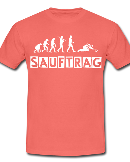 Das EvolutionSauftrag T-Shirt - Koralle