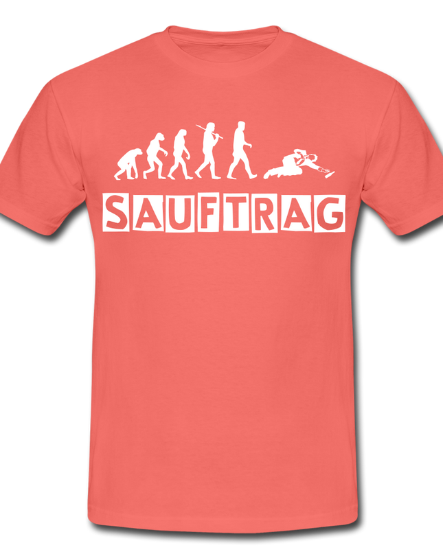 Das EvolutionSauftrag T-Shirt - Koralle