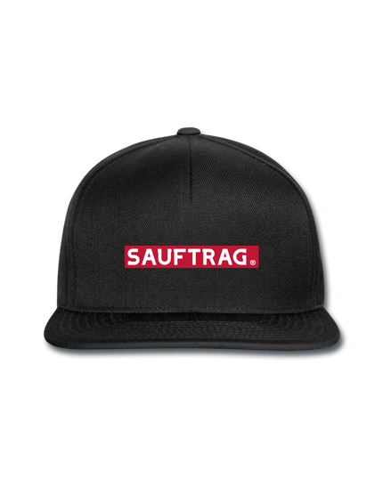 Sauftrag Snapback Cap - Schwarz/Schwarz