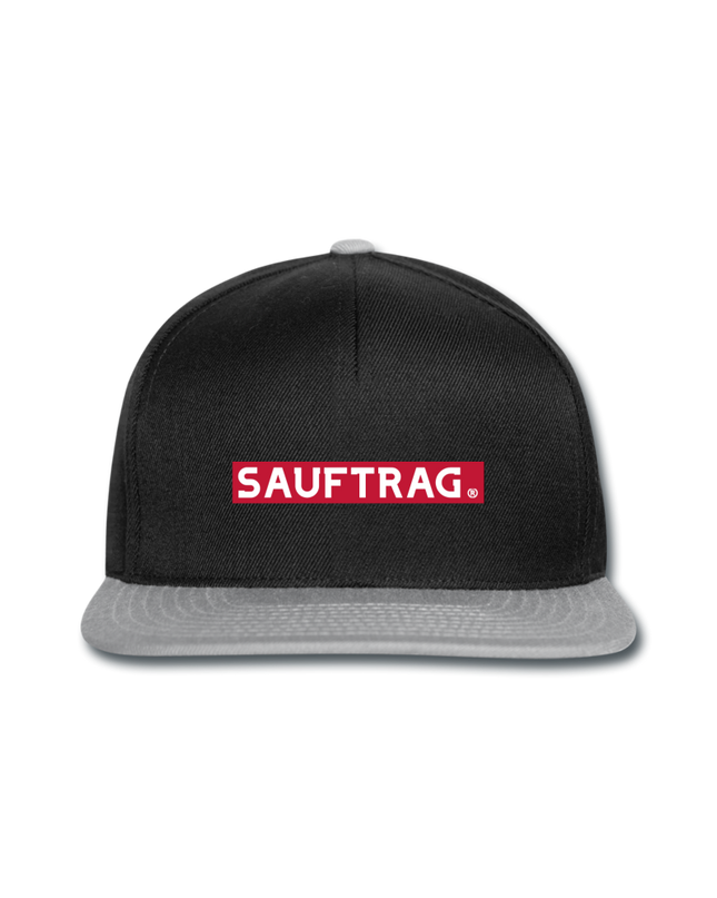 Sauftrag Snapback Cap - Schwarz/Grau