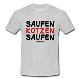 Saufen - kotzen - saufen - Grau meliert