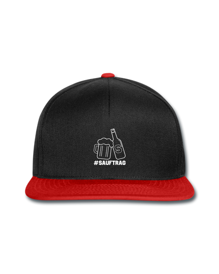 #SAUFTRAG Snapback Cap - Schwarz/Rot