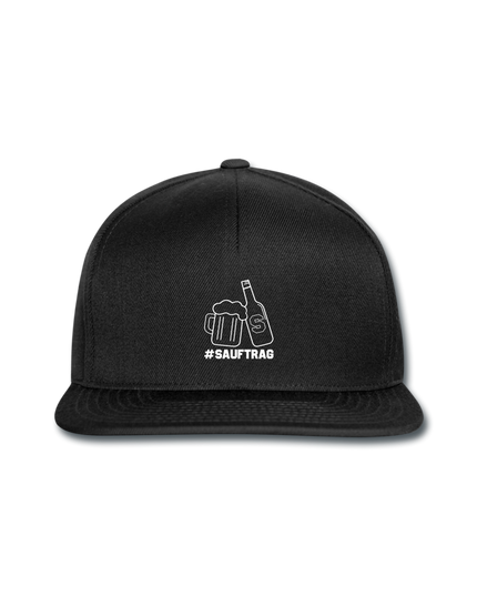 #SAUFTRAG Snapback Cap - Schwarz/Schwarz