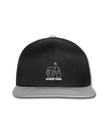 #SAUFTRAG Snapback Cap - Schwarz/Grau