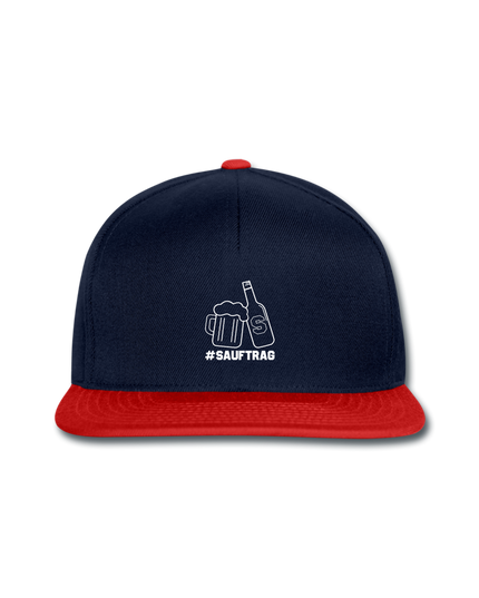#SAUFTRAG Snapback Cap - Navy/Rot