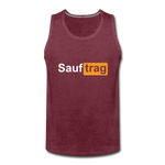 "Sauftrag" Tank Top - Bordeauxrot meliert