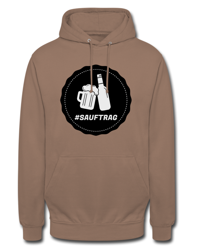 Sauftrag Klassik Premium Hoodie - Mokka