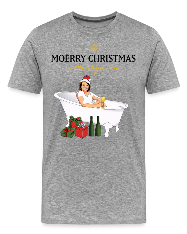 Claudia & Sauftrag Premium T-Shirt - heather grey