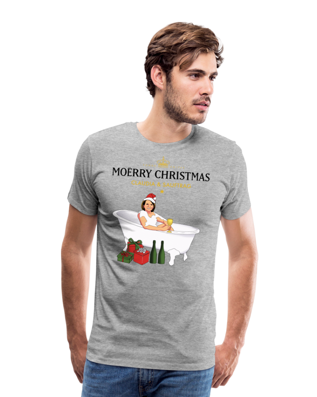 Claudia & Sauftrag Premium T-Shirt - heather grey