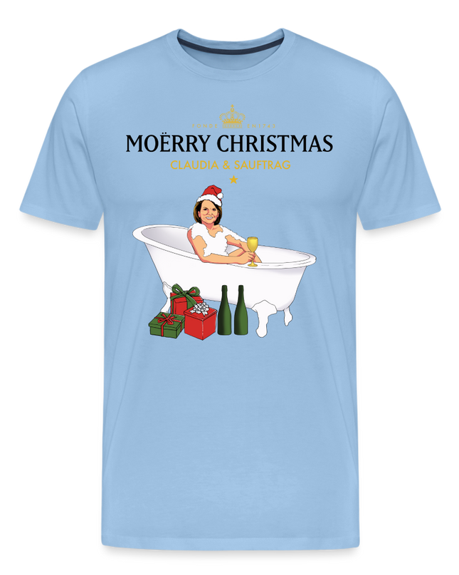 Claudia & Sauftrag Premium T-Shirt - sky