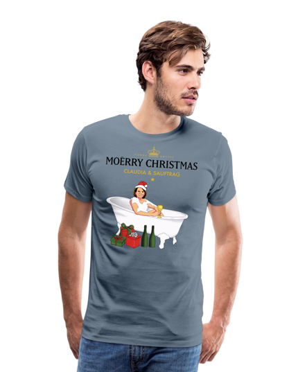 Claudia & Sauftrag Premium T-Shirt - steel blue