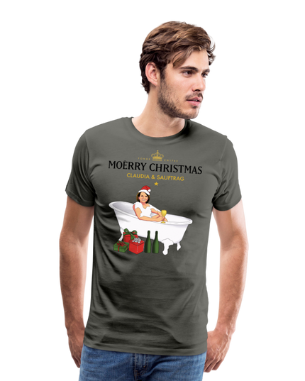 Claudia & Sauftrag Premium T-Shirt - asphalt