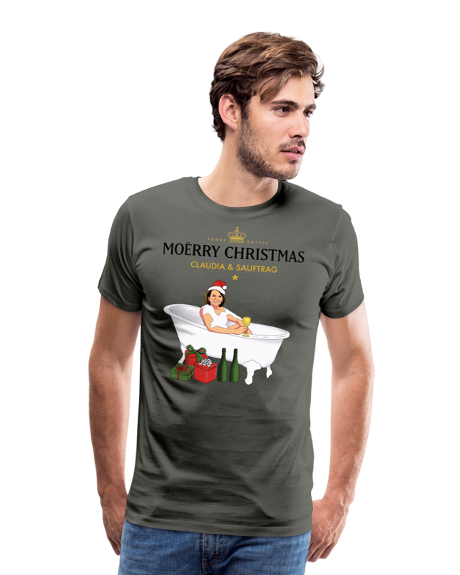 Claudia & Sauftrag Premium T-Shirt - asphalt